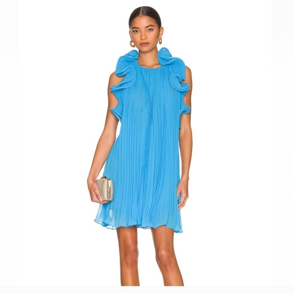 Amur Mimi Dress Halter Ruffle Chiffon Dress - Picture 2 of 4